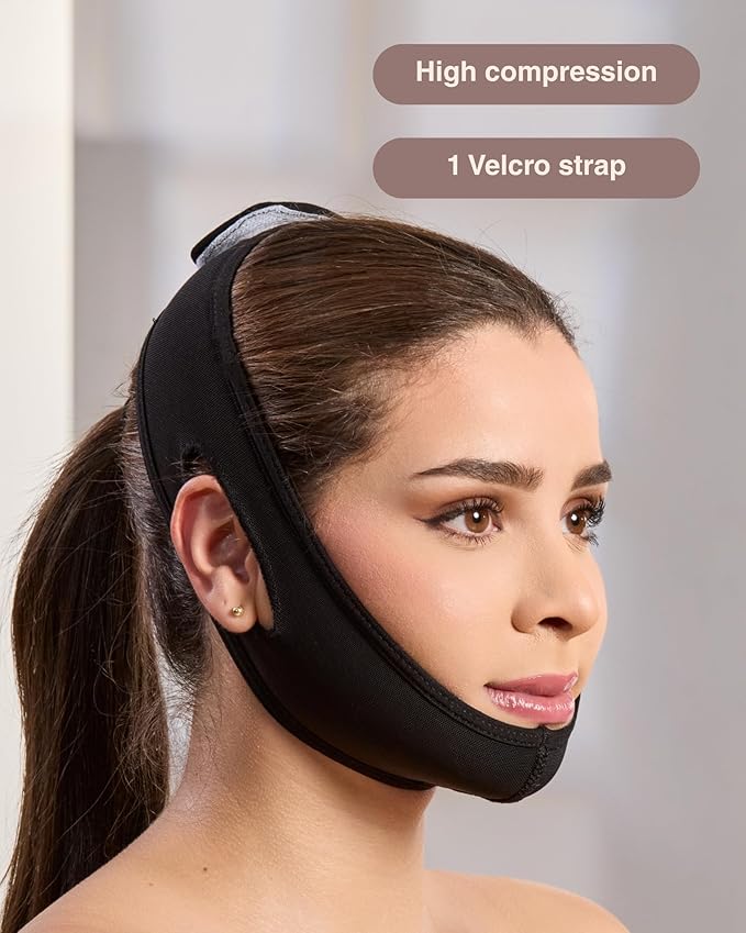 SHAPE CONCEPT Chin Strap for Sleeping 320 with Powernet, Otoplasty Headband, Double Chin Reducer and Ear Correctors