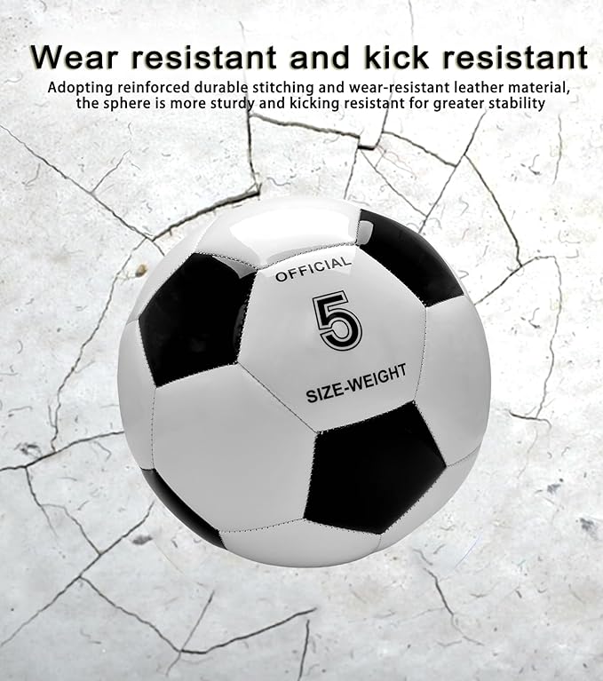 Soccer Balls Size 3 4 5 for Boys Girls Adults Training Soccer Ball for Lawn Indoor Outdoor Sports Red Blue Green Black White