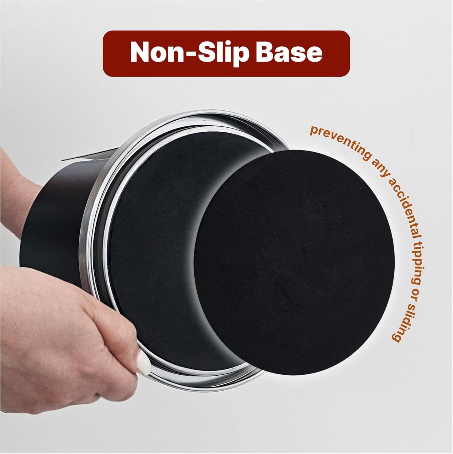 Stainless Steel Paper Towel Holder Countertop, Modern Spiral Cover Design,Keep Paper Towel Clean,Weighted Base for Stability, Freestanding Easy One-Handed Operation for Kitchen Bathroom (Black)