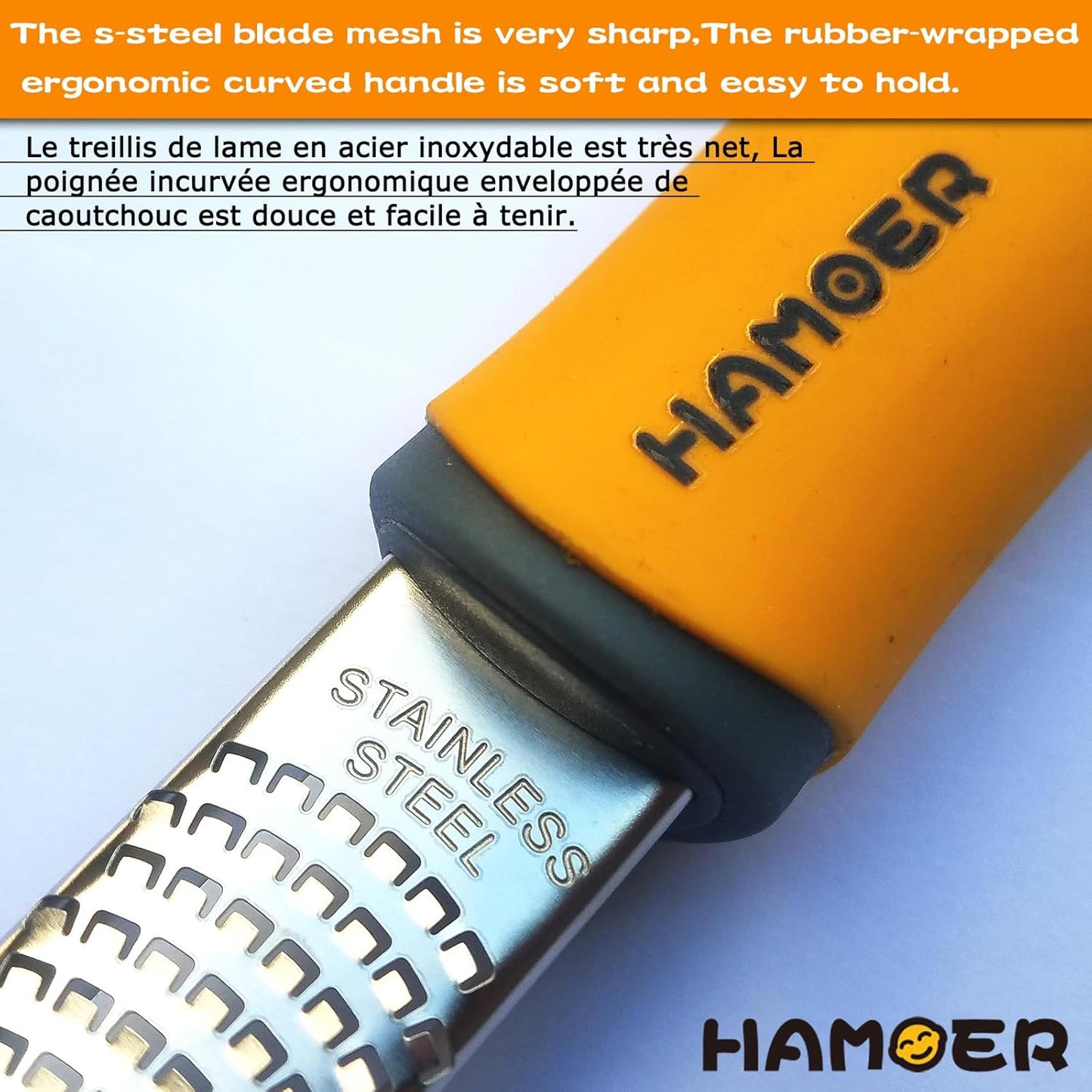 Grater Citrus Orange Lime Lemon Slicer with Channel Knife Stainless steel with non-slip rubber handle 2-pcs multi-tool set