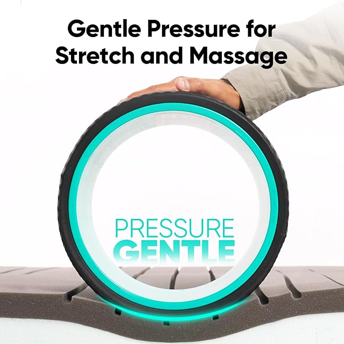 FitBeast Back Roller - Deep Tissue Massage Wheel, Yoga Wheel & Back Stretcher for Pain Relief (12'')