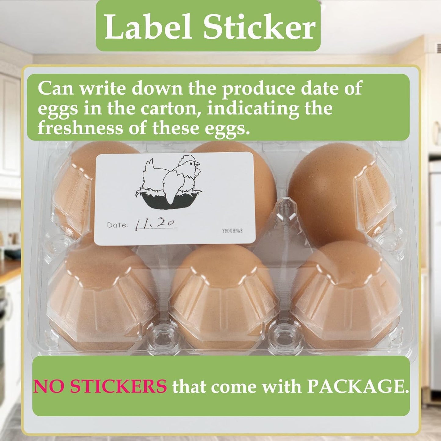 50 Pack Egg Cartons Cheap Bulk, Plastic Egg Cartons 6 Count, Reusable Chicken Egg Tray Holders for Home Market Farm Ranch (2x3 Grids)