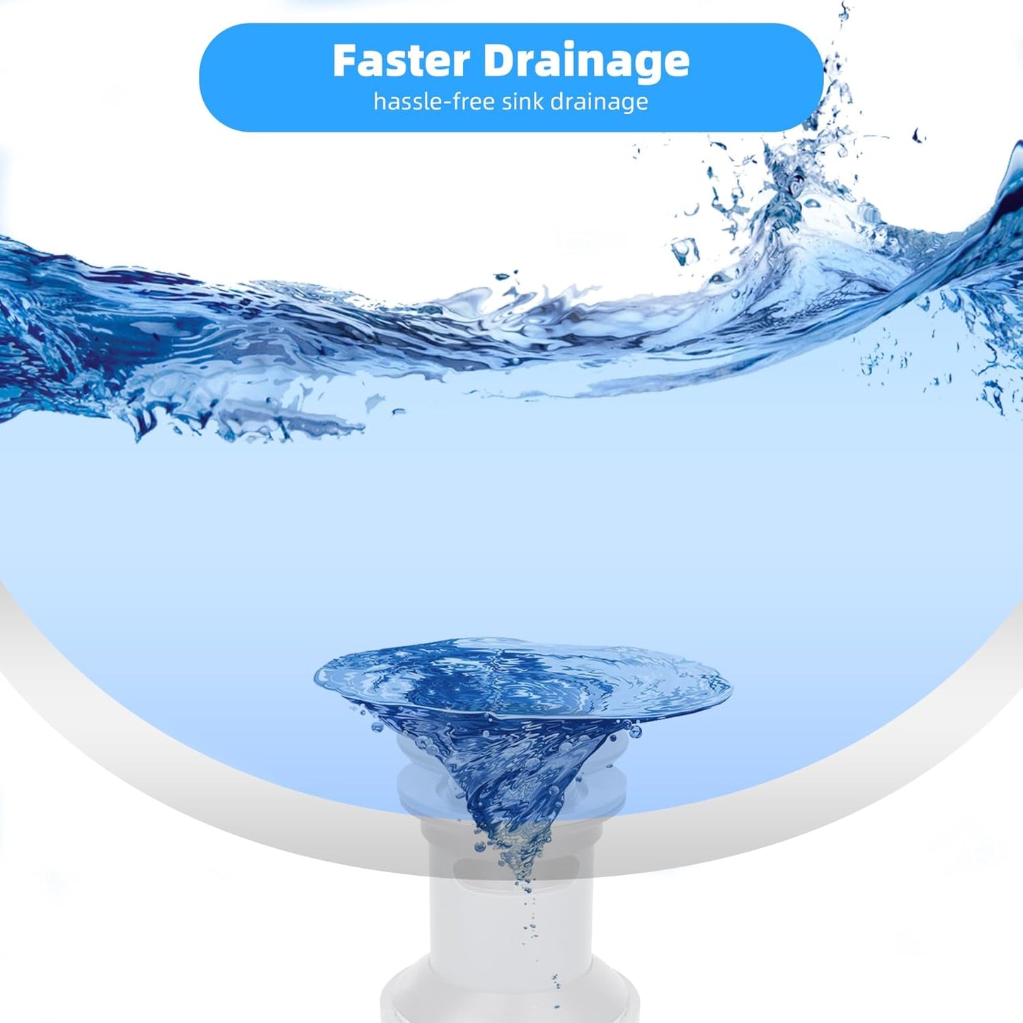 Hibbent 2 Pack Universal Bathroom Sink Drain Stopper, Pop Up Drain Strainer with Overflow, Push and Seal Sink Plug with Basket for Lavatory Vanity Vessel, Anti-Clogging Strainer, Matte Black