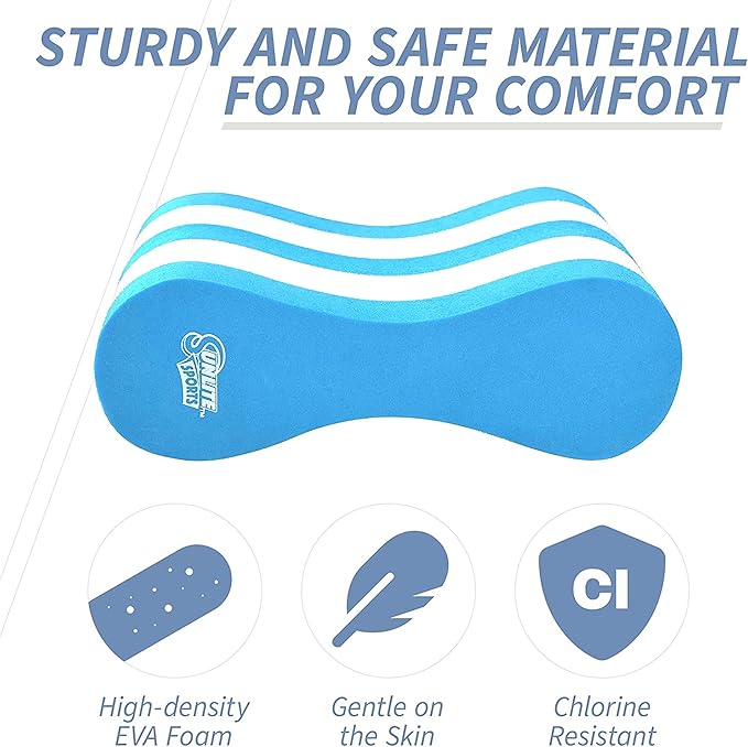 Sunlite Sports EVA 5-Layer Pull Buoy Leg Float - Pool Training Aid, Legs and HIPS Support for Adults, Kids, and Beginners, for Swimming Stroke