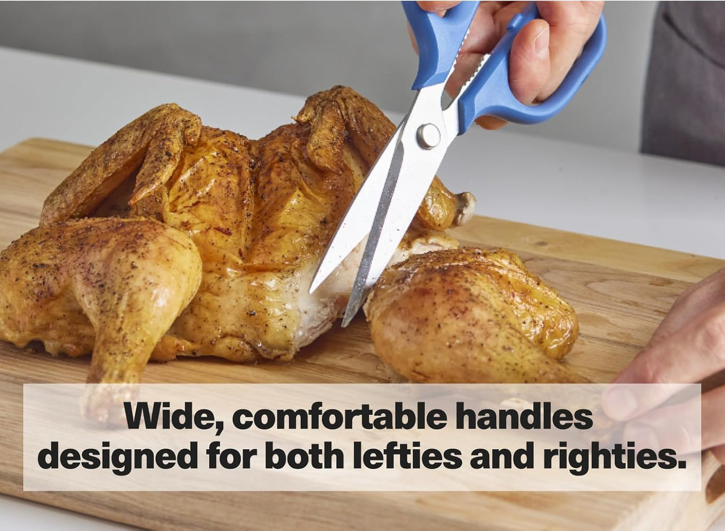 Misen Heavy Duty Kitchen Shears - Comfortable Ambidextrous Scissors for Meat, Poultry, Herbs & More - Easy to Clean - German Stainless Steel - Small | Black