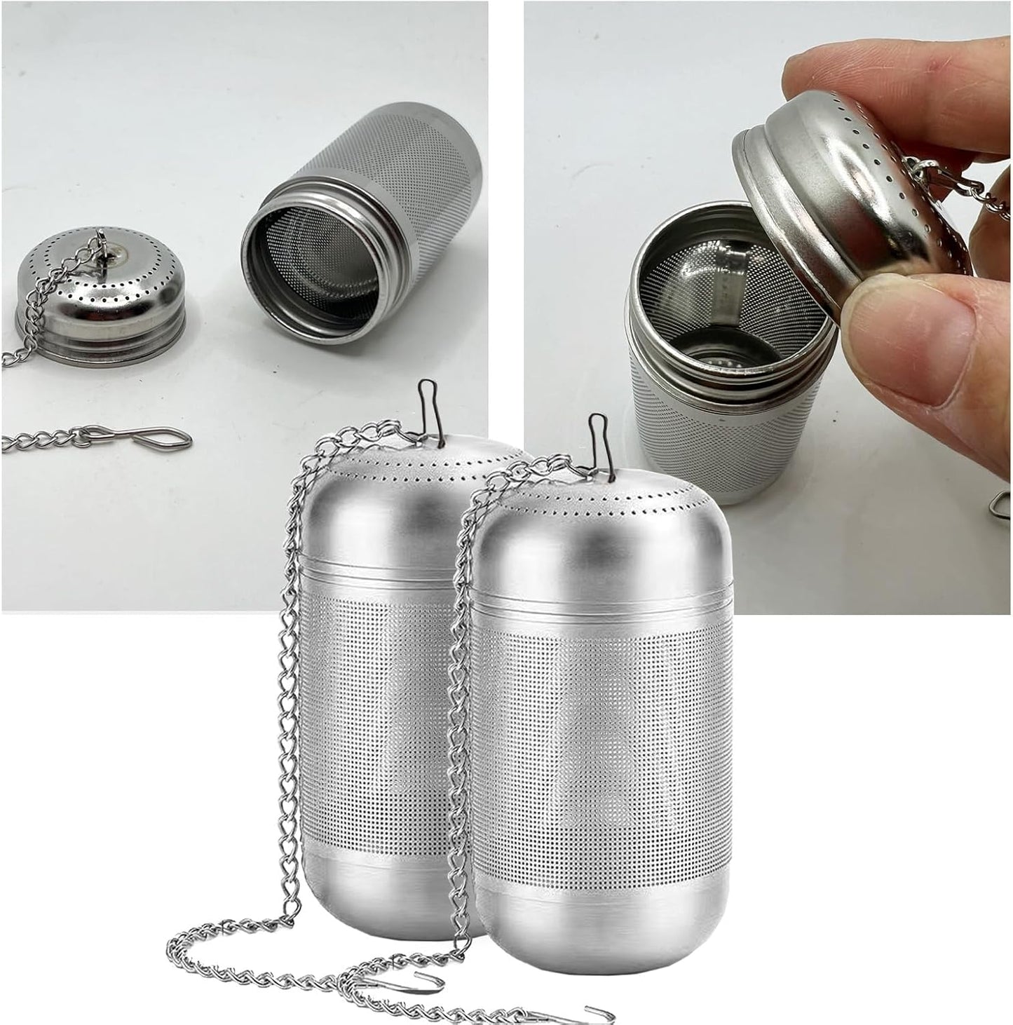 2PCS Medium Size Stainless Steel Tea Infuser Wide Mouth Bottles.,Compatible with Stanley,Hydro Flask, Iron Flask, Takeya, ThermoFlask