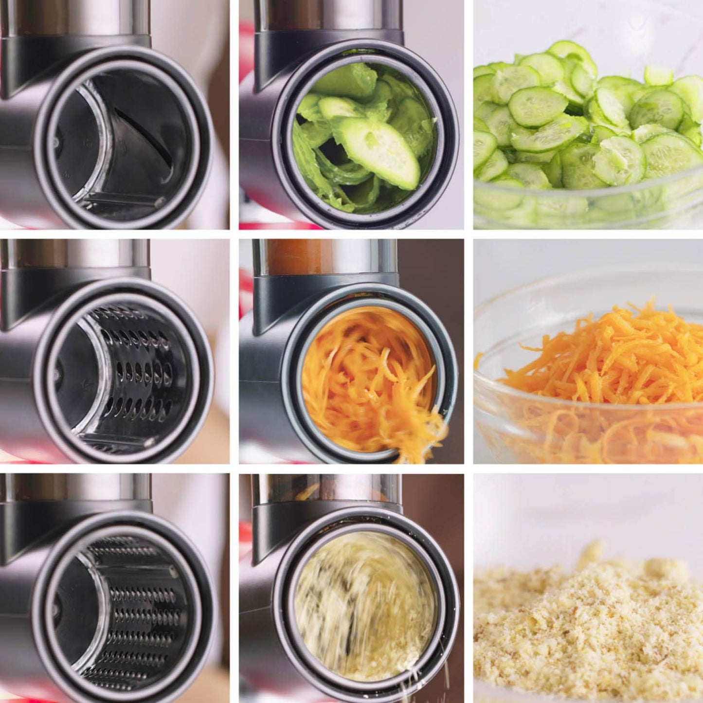 Slicer Shredder Attachments for KitchenAid Stand Mixer Cheese Grater Attachment for KitchenAid, Slicer Accessories with 3 Blades by InnoMoon