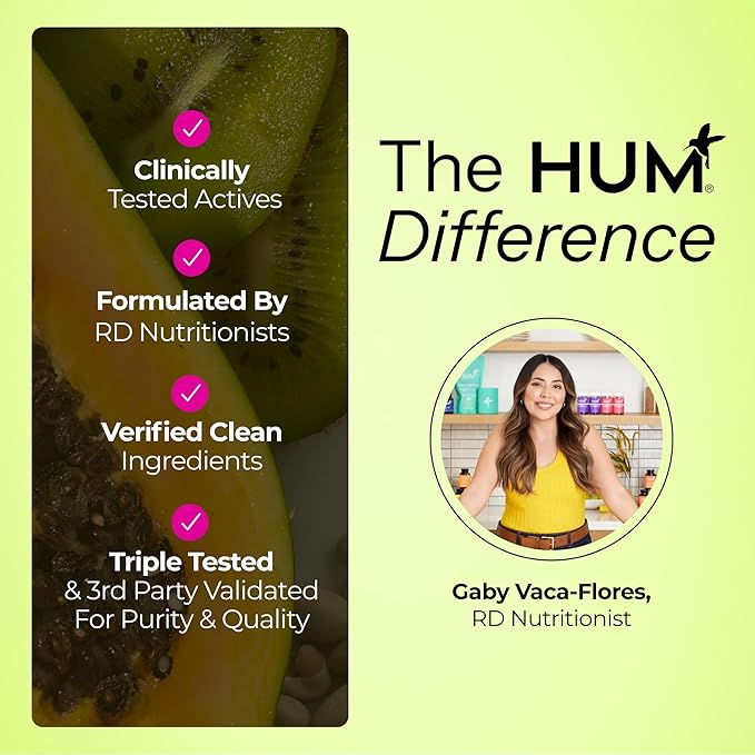 HUM Flatter Me Digestive Enzymes Bloating Supplement - Fast-Acting Bloat Relief for Digestive Health, Debloating Multi Enzyme, Bloat Pills, Anti Bloat Pills, Vegan 180 Servings