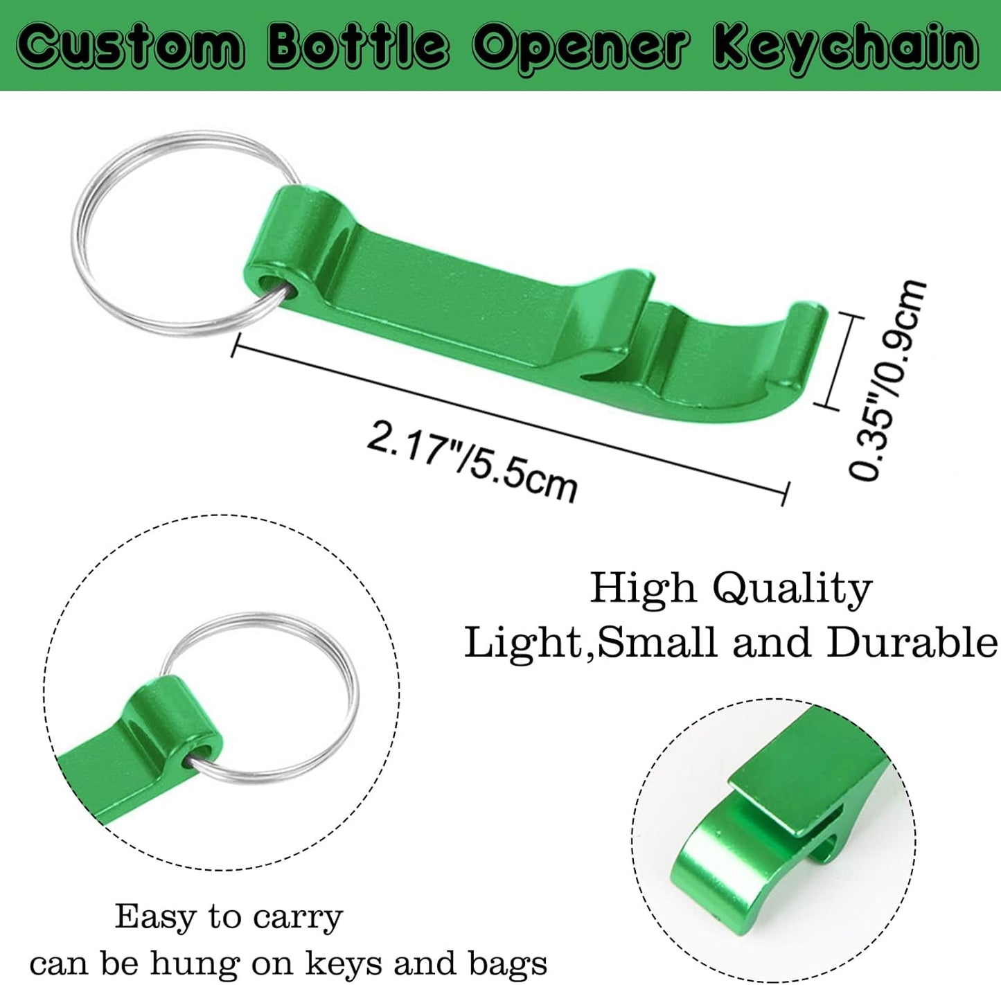 200PCS Personalized Bottle Opener Keychain Bulk Custom Beer Bottle Opener with Logo Text Engraved Wedding Bottle Opener Favors Customized Gifts for Guests Baby Shower Birthday Party-Silver