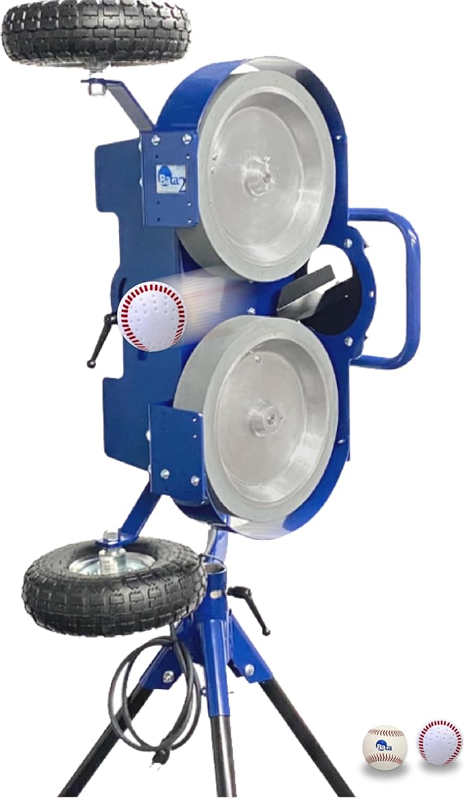 BATA Baseball Wheel Pitching Machine, Youth and Adult Automatic Pitch Machine for Baseballs, Practice Training Equipment