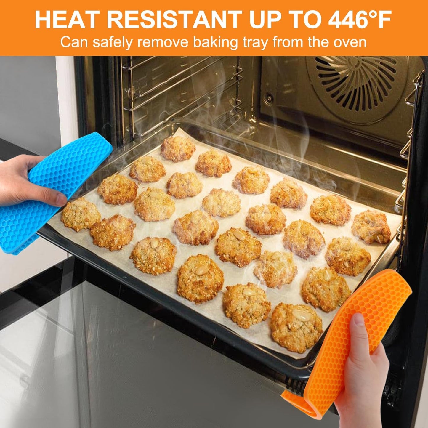 6 Pack Silicone Trivet Mat, Silicone Trivets for Hot Pots and Pans, Multipurpose Non-Slip & Heat Resistant Silicone Hot Pad for Kitchen Counter