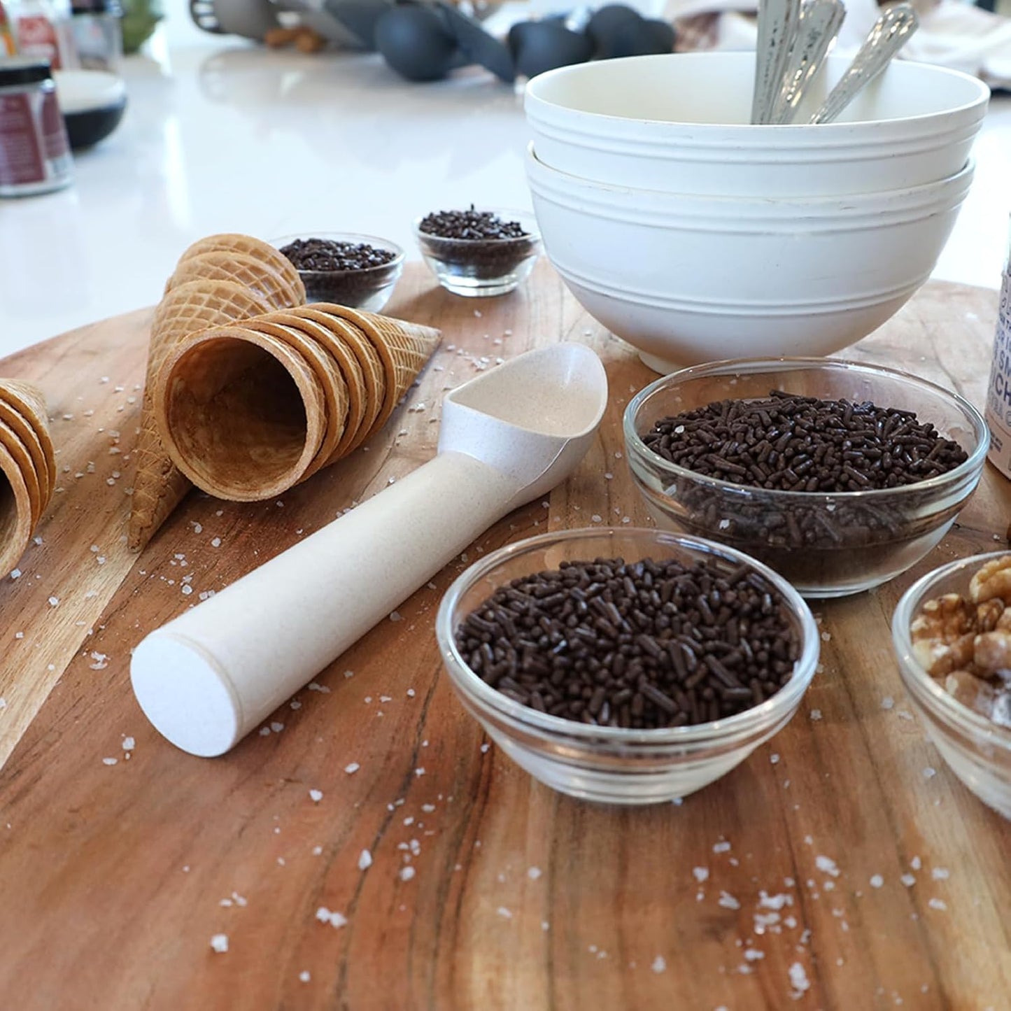 Beille Cream Wheat Straw Material Ice Cream Scoop Kitchen Utensils Home Goods