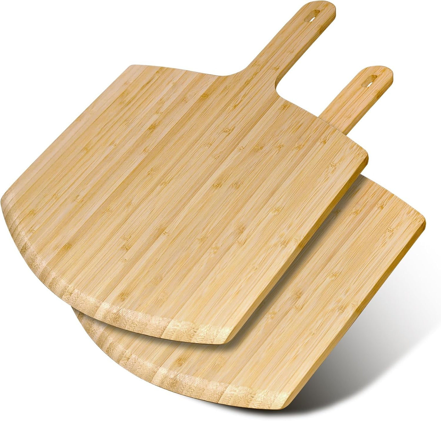 Pizza Peel 12inch 2 pack Bamboo Pizza Paddle Wooden Pizza Peels Pizza Server for Ooni Oven Accessory Pizza Spatula Baking Homemade Cheese Bread Turner Pizza Pre board Pizza Tools Gift