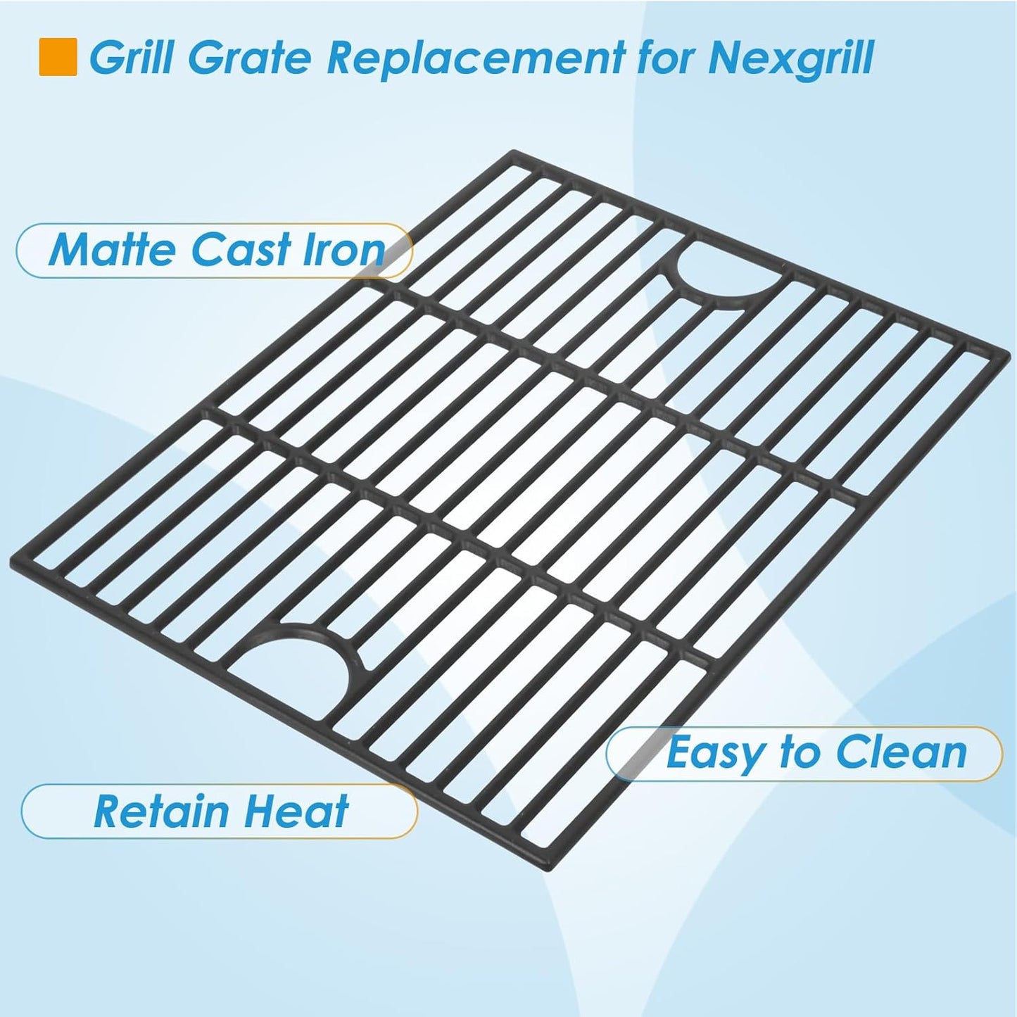 17" Grill Grates Replacement Parts for Nexgrill 4-Burner 720-0830H 720-0783E Nexgrill Replacement Parts 5 Burner 720-0888N 720-0888 720-0697, Grill Parts for Kenmore, Uniflame and More