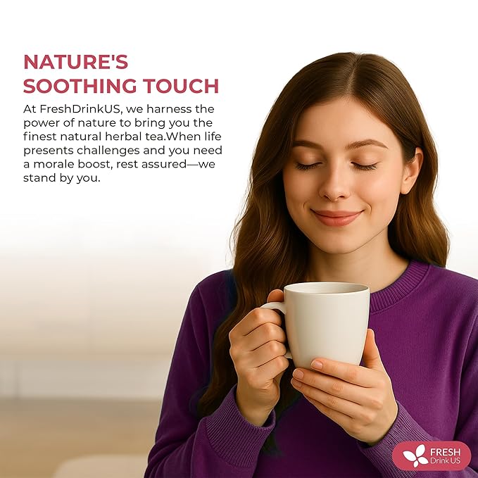 FreshDrinkUS, Premium Collagen Herbal Tea – 30 Tea Bags | Cinnamon Stick, Hibiscus, Dandelion Root, Moringa Leaves, Rose Hip, Ginger, Fennel Seed, Boswellia | Caffeine-Free, Natural Flavorful Blend