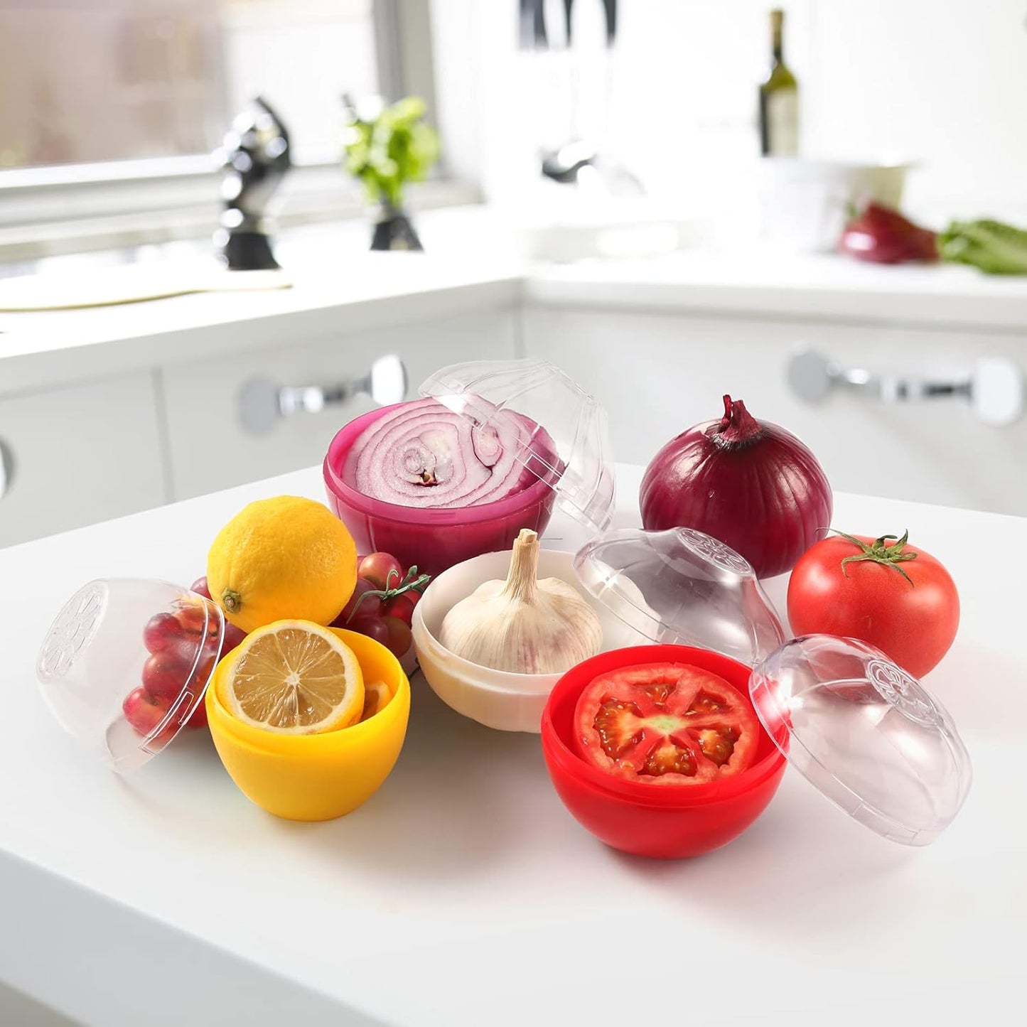 Tomato Storage Containers, Reusable Tomato Keeper for Refrigerator, Individual Lime Saver Holder Organizer for Fridge to Keep Tomato Fresh