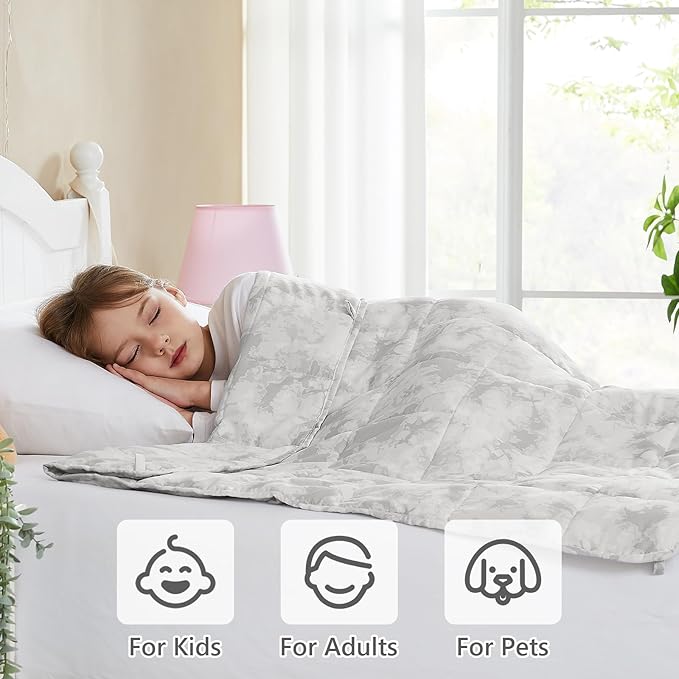 L'AGRATY Weighted Blanket - 36"x48" 3lbs Weighted Blanket Microfiber Material with Glass Beads Small Blanket for All-Season Summer Fall Winter Soft Thick Blanket