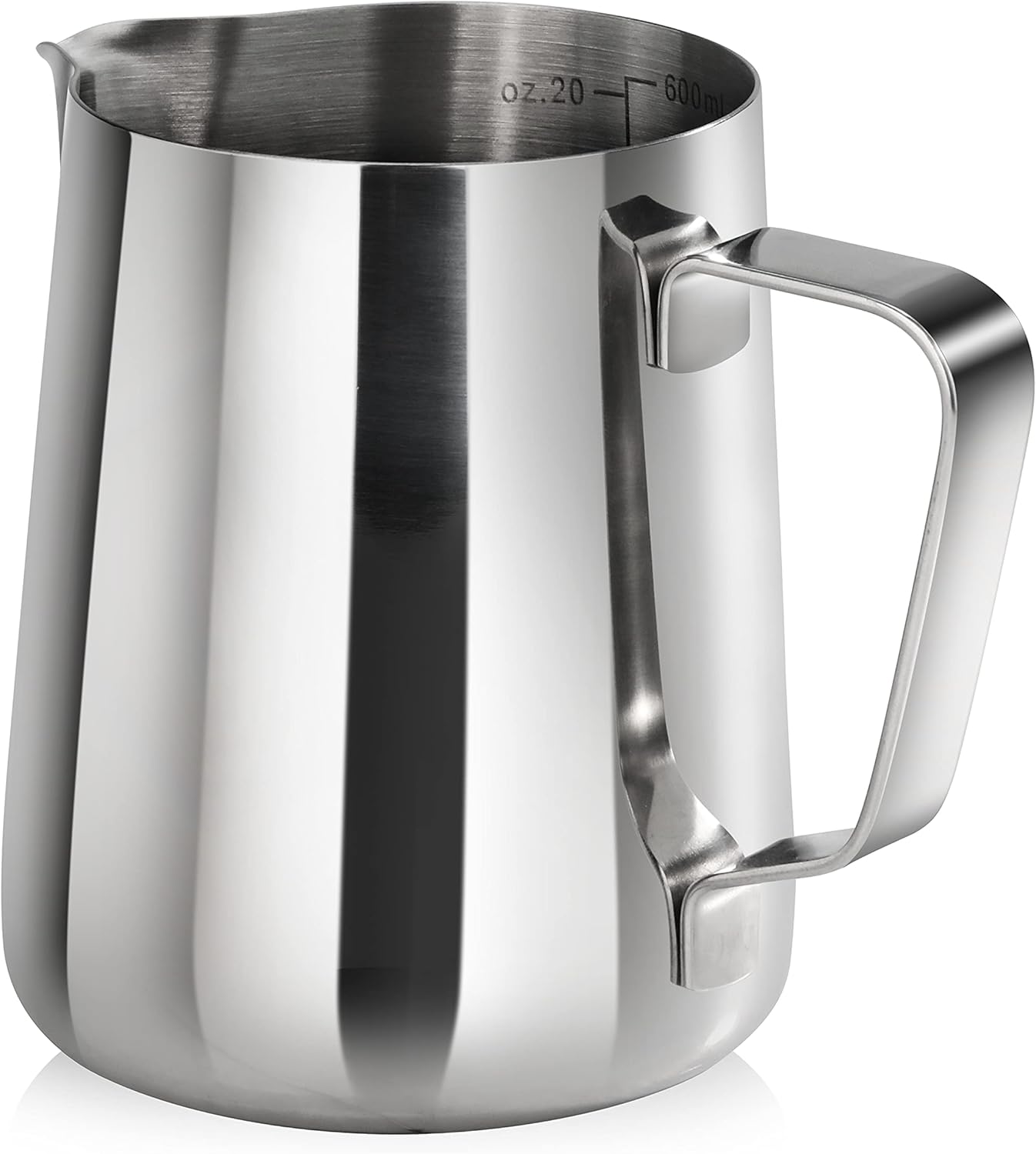 New Star Foodservice Commercial Grade Stainless Steel 18/8 Frothing Pitcher (20-Ounce (Frothing Pitchers))