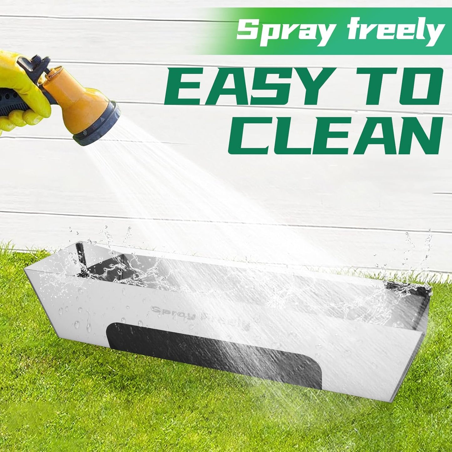 Drywall Mud Pan, Stainless Steel Mud Pan, Sheared Edges for Easy Knife Cleaning, Perfect Size for Larger Drywall Knife, Suitable For Mortar, Mixing Cement, Putty And Paint (14 Inch 1 Pack)