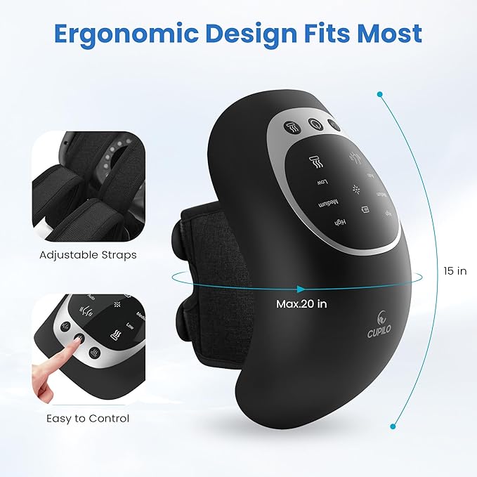 Knee Massager with Heat -[2025 Upgraded Version] Ideal Gift for Women,Men,Heating and Vibrating Pain Relief Knee Massager for Arthritis,Stretched Ligament,Joints and Muscles Injuries