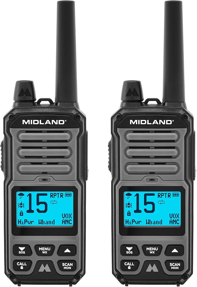 Midland GXT67 Pro GMRS Two Way Radio - 2 Pack Bundle