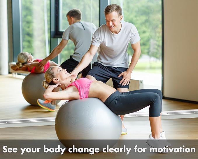 Hasipu Home Gym Mirror 79" L x 36" W - 1PC Large Full Body Mirror for Yoga, Wall-Mounted Mirrors for Fitness, Garage, Dance Studio, 0.16in Tempered Glass Frameless