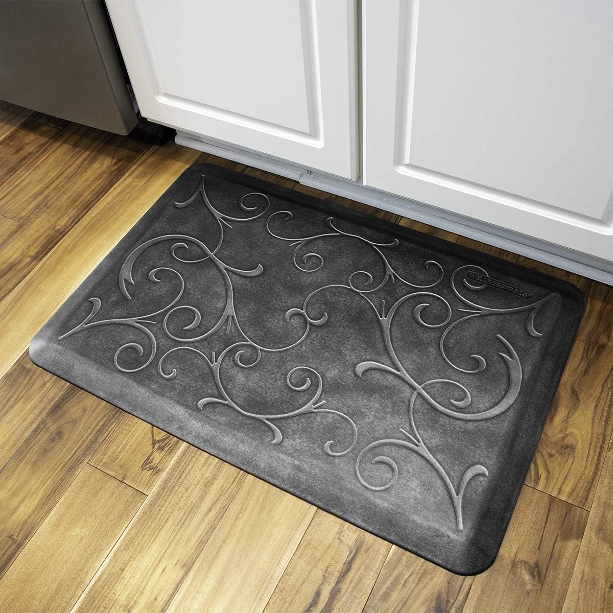 WellnessMats Bella Collection Anti-Fatigue Floor Mat, Polyurethane – Ergonomic Support Pad for Home, Kitchen, Garage, Office Standing Desk – Water Resistant - Made in USA