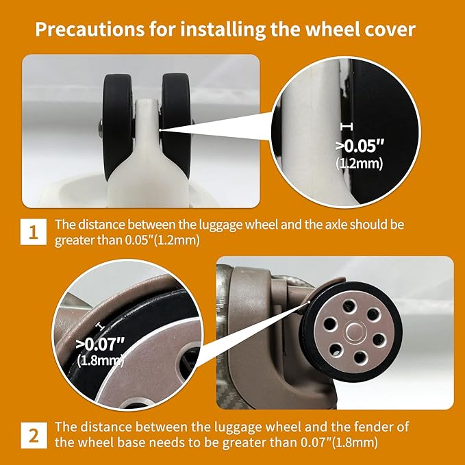 9Pack Luggage Suitcase Wheels Cover Carry on Luggage Wheels Cover for most 8-spinner Wheels Luggage Sets