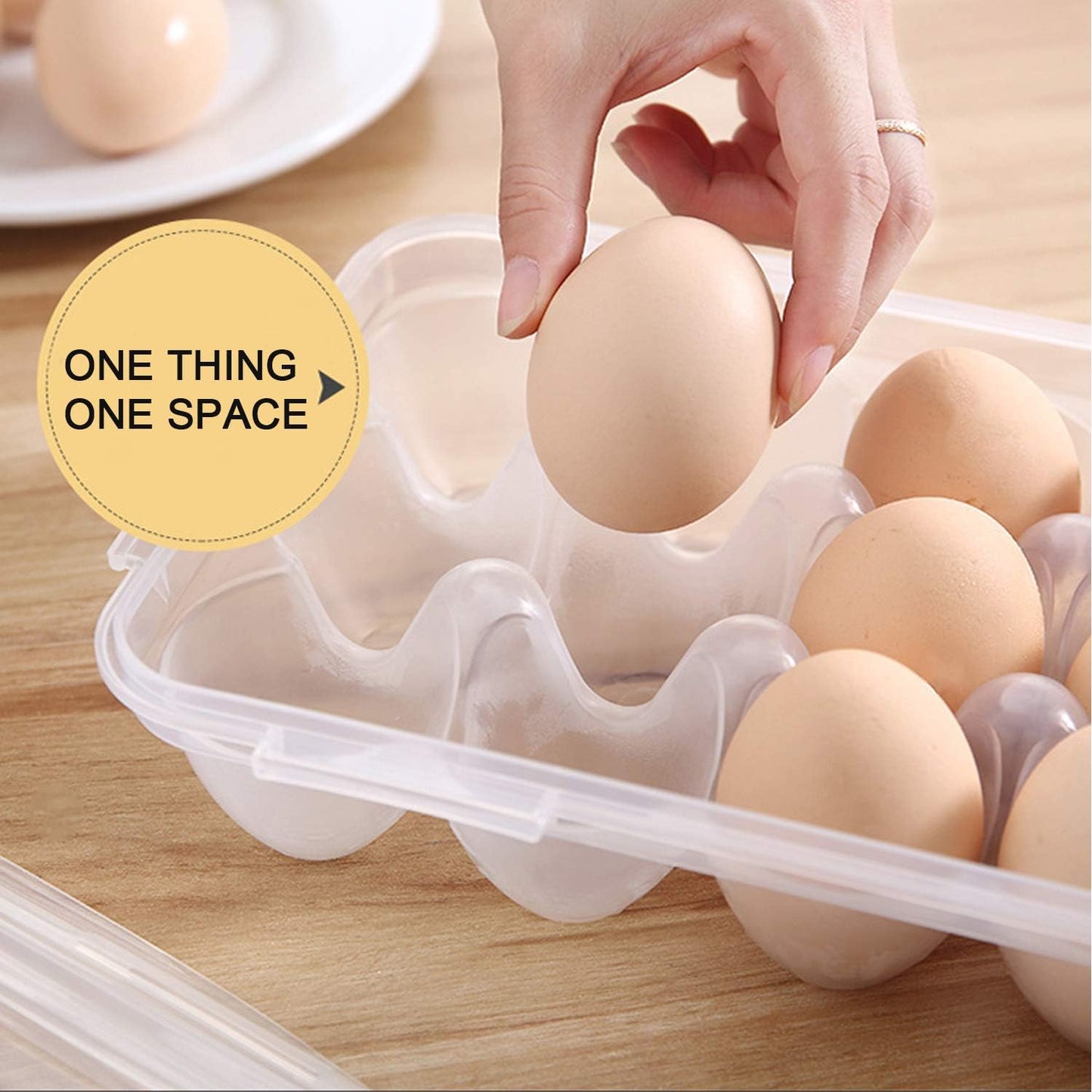 XBY-US 4 Pack Covered Egg Holders,Egg Holder For Refrigerator,travel egg Storage Container,Plastic Refrigerator Egg Trays,camping egg box,Deviled Egg Tray Carrier with Lid Fits 18X4 Eggs(72 Eggs)