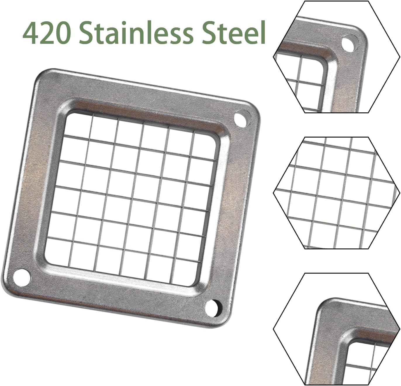 Commercial French Fry Cutter Stainless Steel.Potato Cutter for French Fries with 1/4Inch Blade, Commercial French Fry Cutter Manual Potatoes Cutting Machine with Suction Feet.