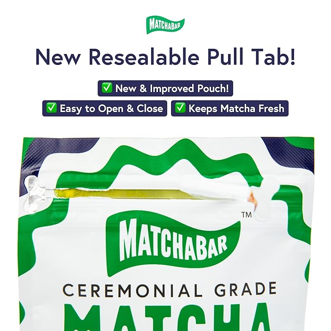 Matchabar Matcha Powder (30g) - Ceremonial Grade Authentic Japanese Matcha Green Tea - Matcha Green Tea Harvested in Japan - Matcha Tea Powder Latte - Zero Sugar, Vegan & 0 Calories