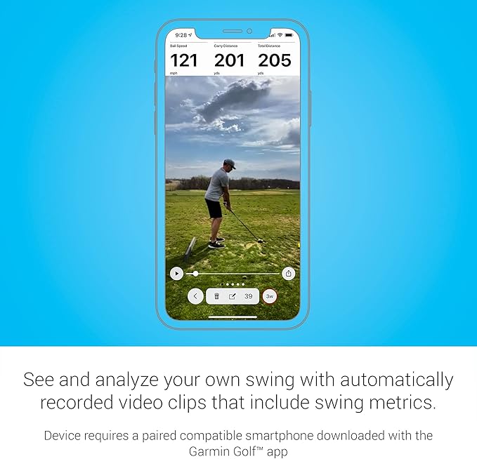 Garmin Approach R10 Portable Golf Launch Monitor | Take Your Game Home or Practice at The Driving Range | Track Metrics, Record Video or Play 43,000+ Courses with Signature Series Power Bundle
