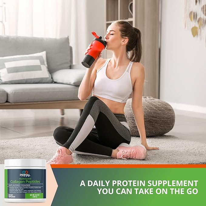 Primal Health Hydrolyzed Collagen Peptides - Multi Collagen Blend - Promotes Healthy Hair, Nails, Skin, & Joints - Non-GMO & Keto Friendly - Unflavored Protein Powder - 30 Servings