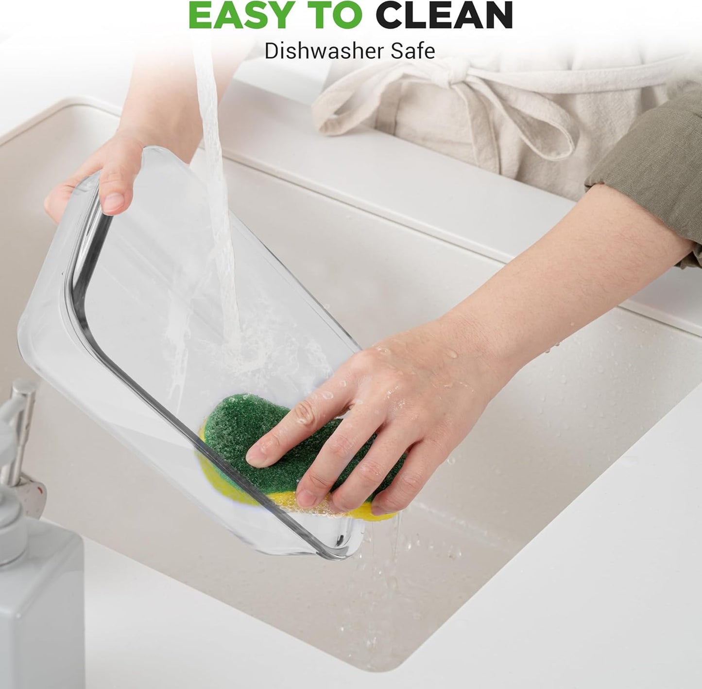 NutriChef 8-Piece Glass Baking Dish Set with Lids – Stackable Rectangular Bakeware for Lasagna, Casserole, Meatloaf, Leftovers & Storages– Oven, Freezer & Dishwasher Safe, BPA Free lid (Blue)