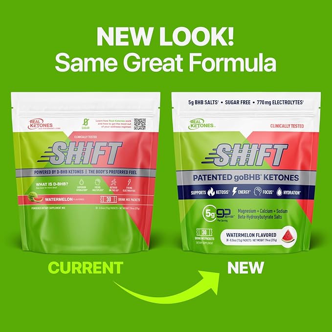 Real Ketones BHB Exogenous Ketones Drink Mix Packets Keto Electrolytes Powder Packets No Sugar with 4 Main Fasting Electrolytes Plus Hydrating Patented Keto BHB - 30 Count Watermelon