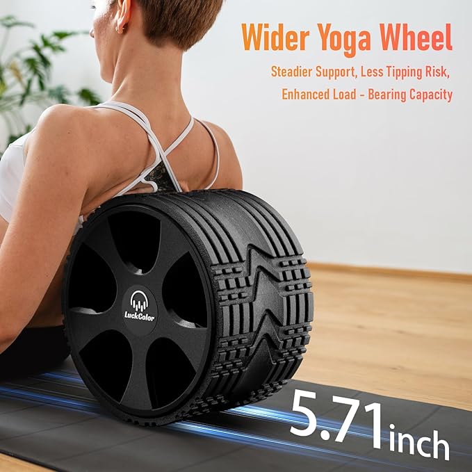 Back Roller, Back Wheel Targeted Back Pain Relief, Yoga Wheel Muscle Massage, Foam Roller for Trigger Point Therapy Physical, Stretching & Exercise, 880lbs Capacity, 10 Inch