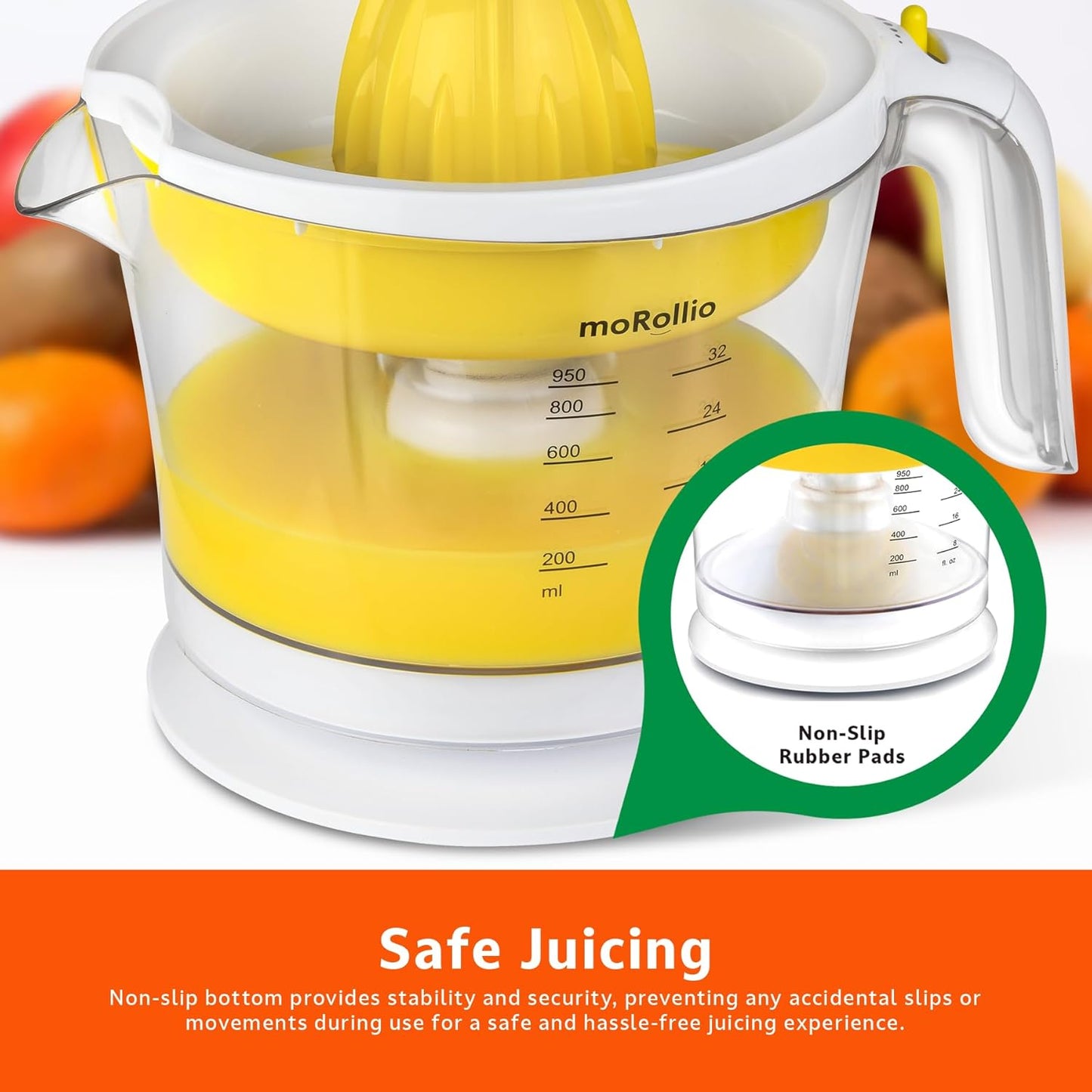 Citrus Juicer, Orange Juicer | Electric Citrus Juice Squeezer with Adjustable Pulp Control, 32oz | for Oranges, Grapefruits, Lemons and Limes