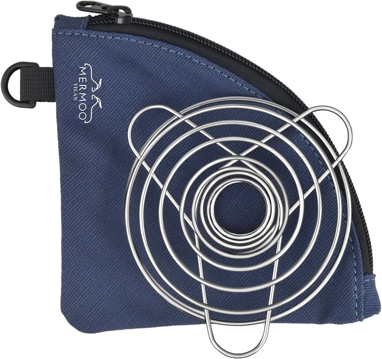 MERMOO YILAN Pour Over Coffee Dripper, for 1~2 Cups, Collapsible Folding Stainless Steel Coffee Maker, Comes with Storage Bag for Camping, Travel, Backpacking