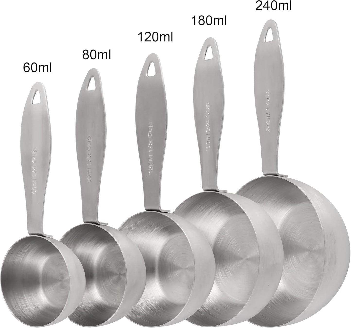 Smithcraft Measuring Cups and Spoons, 12 Piece Metric & US 18/8 Stainless Steel Measuring Cup and Spoon Set, Dry Metal Measuring Cups Spoons & Leveler & Measure Equivalents for Kitchen & Baking