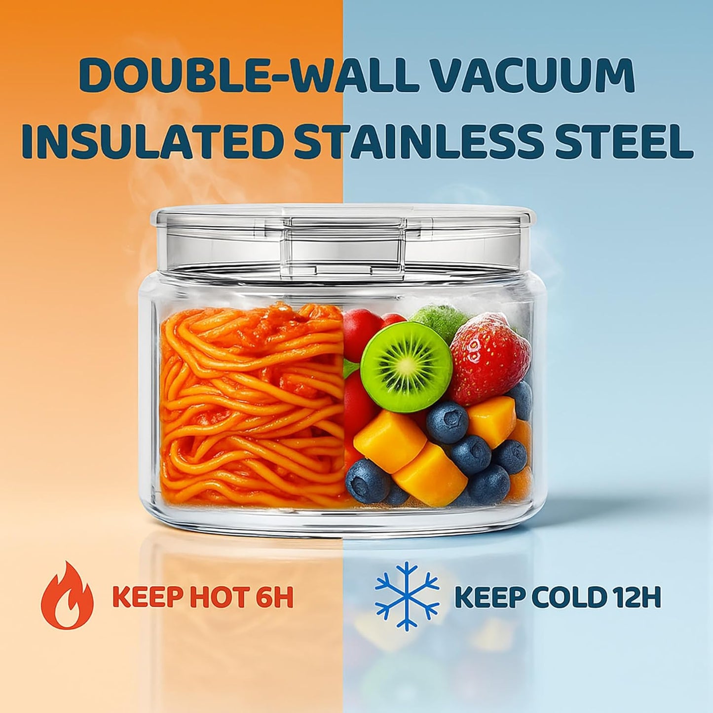 14.5oz Soup Thermo for Hot Food Kids Vacuum Insulated Food Jar Twist-Free Soup Thermo for Hot Food Kids Leakproof Stainless Steel Wide Mouth Lunch Container (Purple)