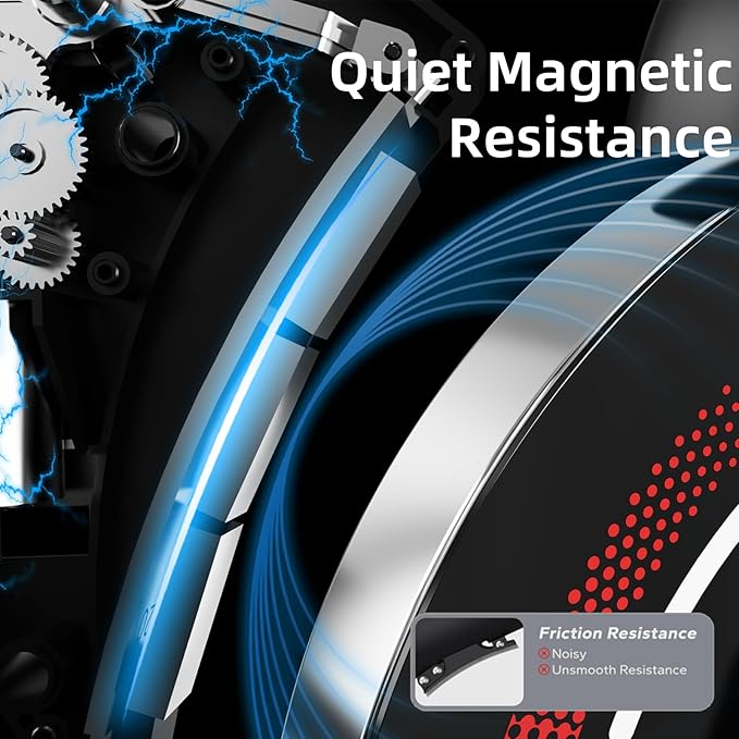 Yesoul Black Exercise Bike for Home,Smart White Cycling Bike Magnetic Stationary Bike, Low Noise Indoor Cycling Bike for Home Gym Electric Stationary Bike with Tablet Mount & Comfortable Seat Cushion for Women Apartment Workout Bike for Fitness