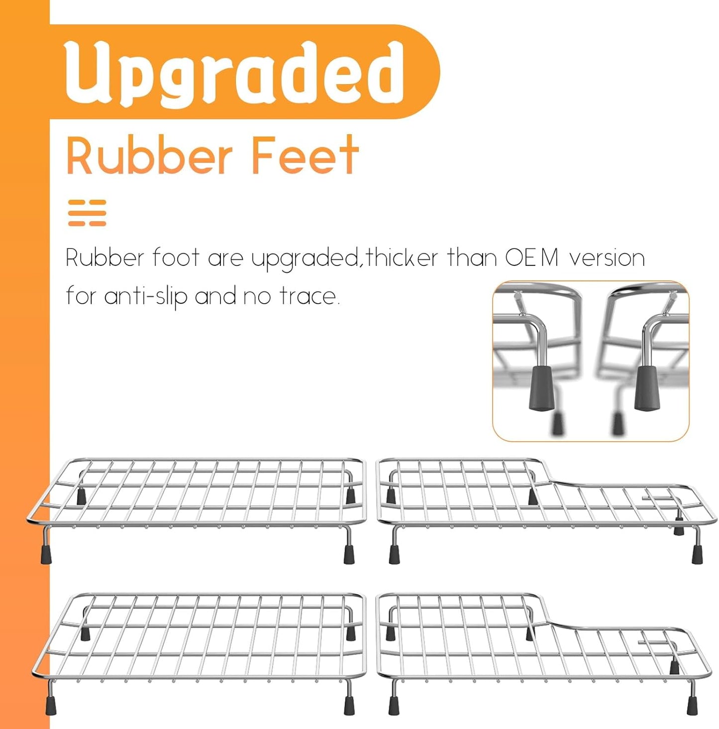 29.12''x14.7'' 6489 Sink Rack K-6639-ST Whitehaven Bottom Basin Racks For Kohler K-6488 Bottom Basin Racks Includes Right&Left with Stainless Steel 6488 Farmhouse Sink Protectors compatible