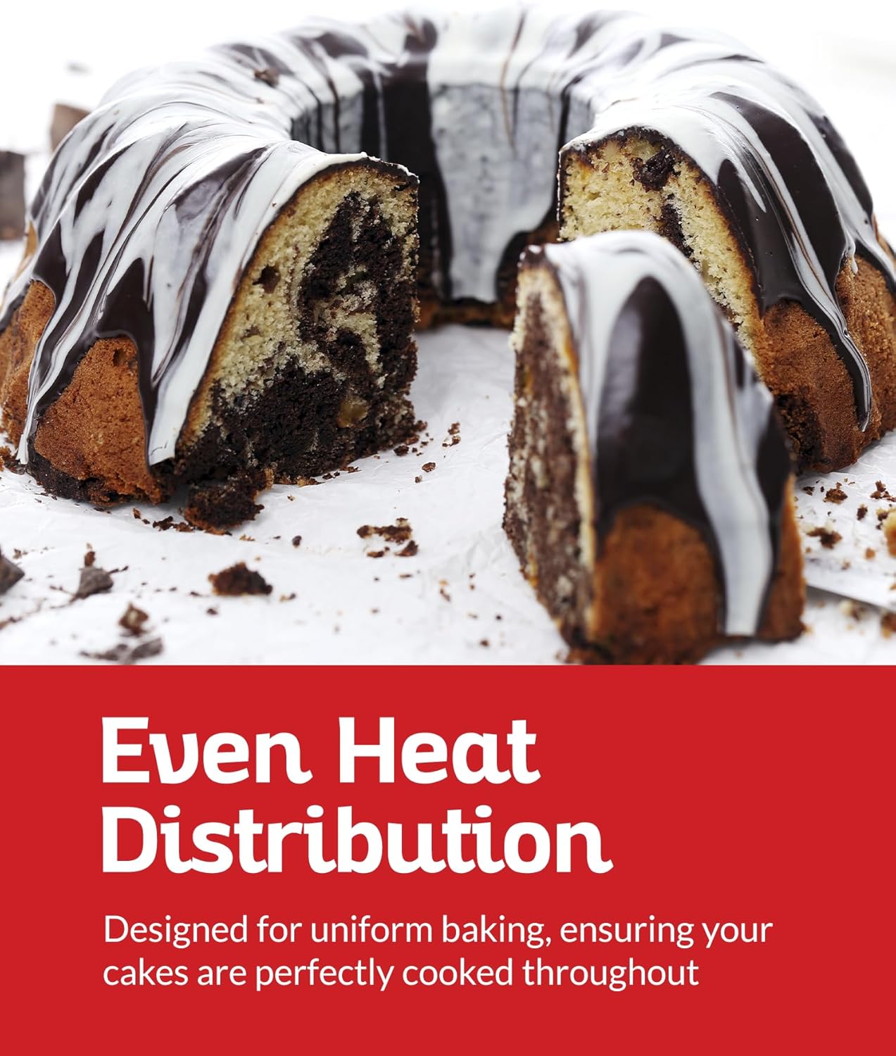 Boxiki Kitchen Premium Non-Stick Silicone Pound Cake Pan – Heavy-Duty Steel Frame, BPA & PFOA Free – Durable Fluted Cake Pan, Moldes para Gelatinas, Pasteles, Flan – No Warping, No Shape Loss