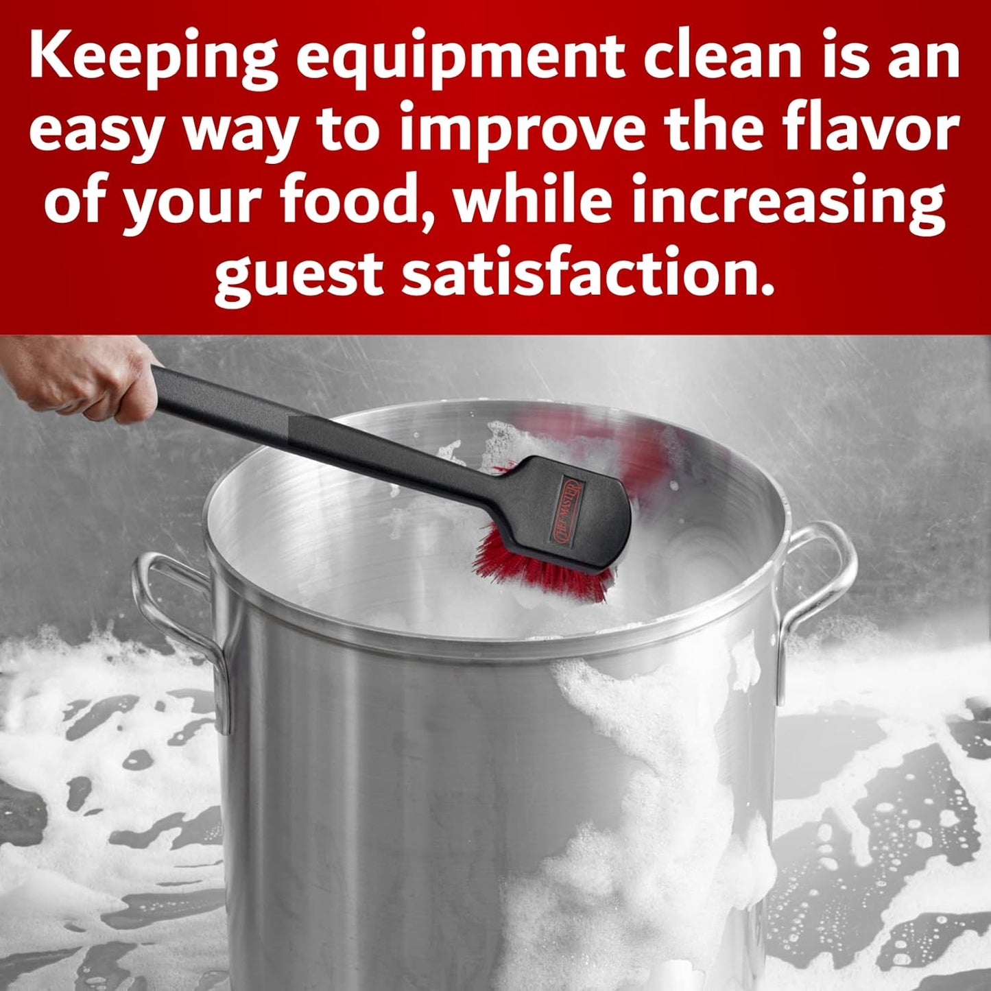 20" Deep Fryer Cleaning Brush by FryOilSaver Co., Up to 425F High Heat Resistant Pot Cleaning Brush for Kitchen Deep Fryers, Griddle, Grills, Ovens & Waffle Maker for Food Service & Restaurant - 90049