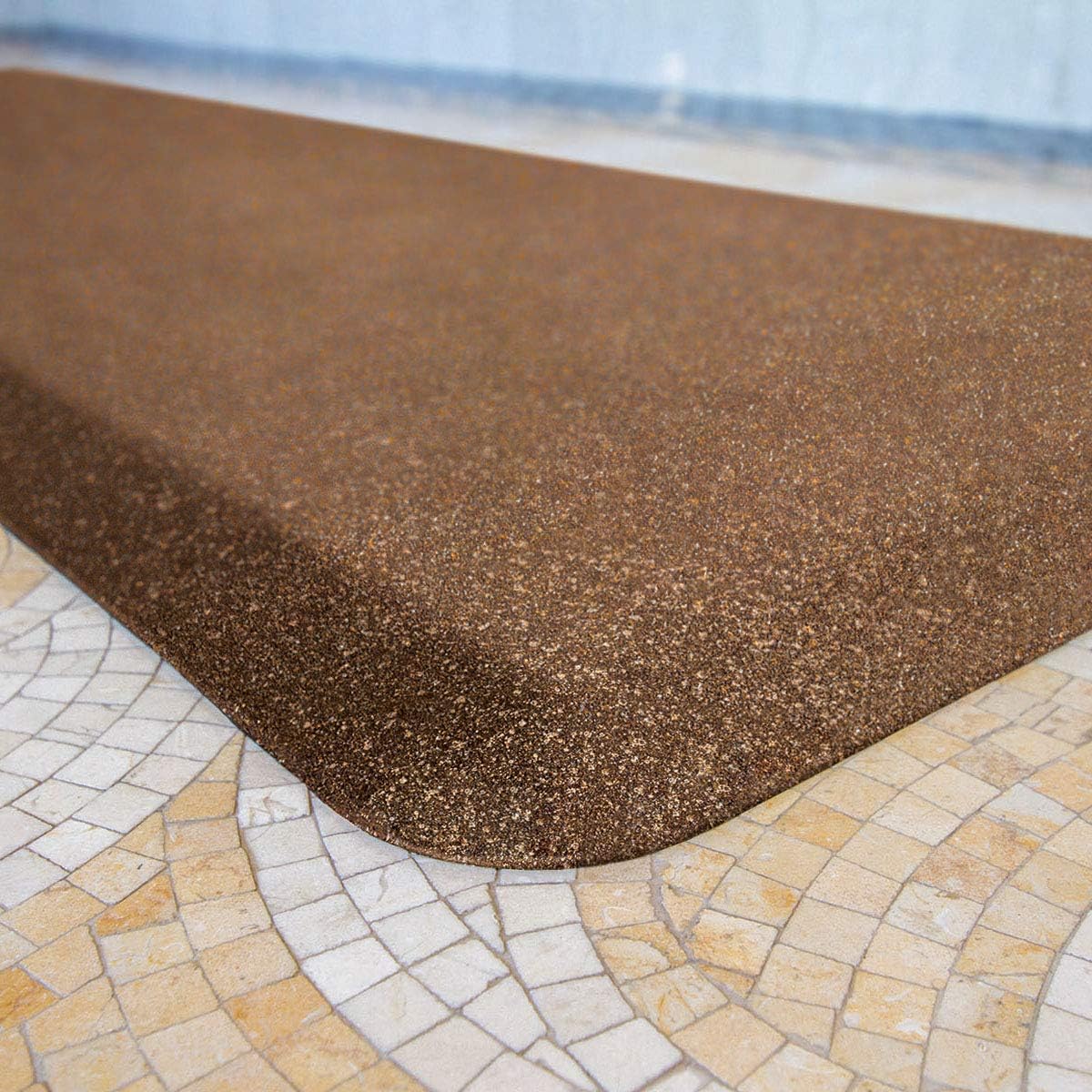 WellnessMats Anti-Fatigue Granite Motif Kitchen Mat,72 Inch by 24 Inch, Copper