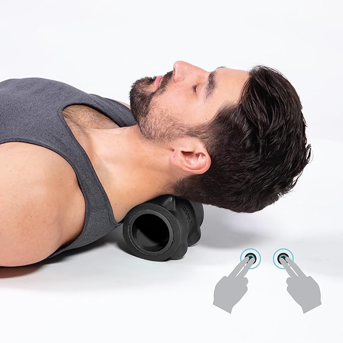 Chirp Wheel XR 3P Massage Roller Set - 10” Acupressure, 6” Knot-Kneading Thumb, 4” Neck & Headache Tension Relief, High Density Foam Massage Rollers for Back & Neck Pain, 500lbs Capacity, Black