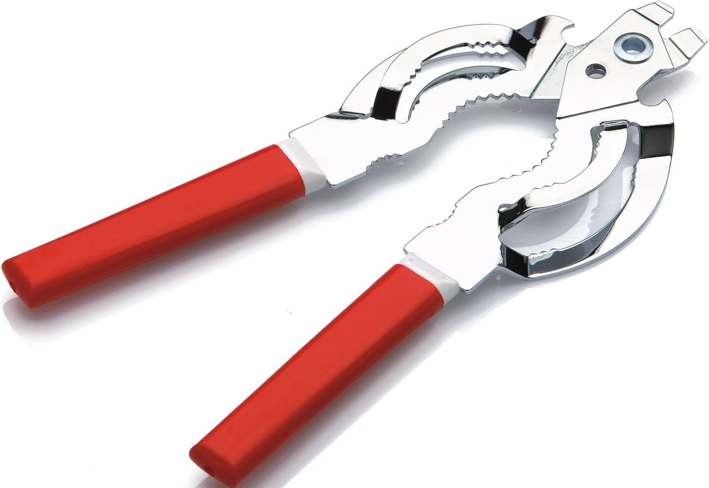 Tredoni Jar & Bottle Opener, Easy Wrench Grip/Tighten Lid Opener, Multi-Purpose Opener for Caps, Cans & Nuts -Italian Stainless Steel