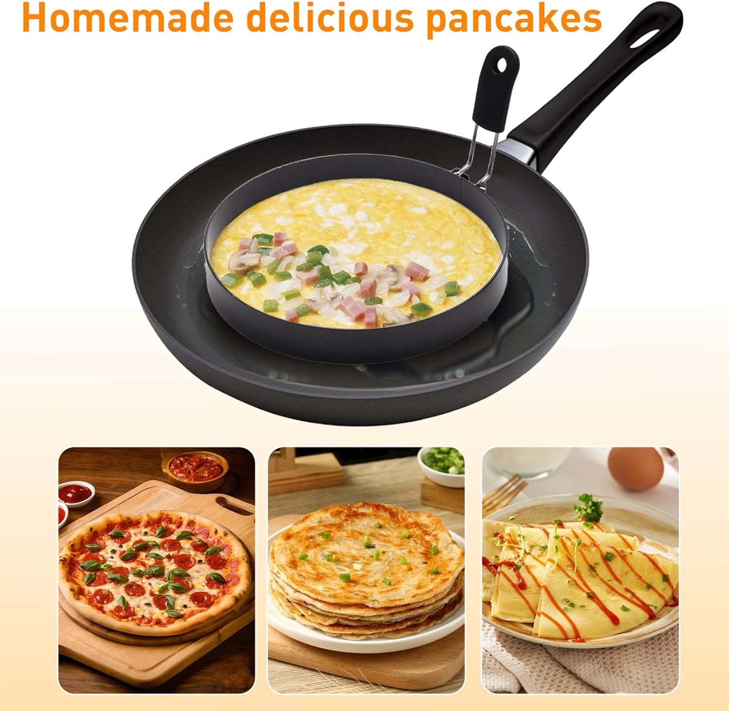 4 Pack Eggs Rings,Stainless Steel Round Breakfast Mold Tool Cooking,Round Egg Cooker Rings For Frying Shaping Cooking Eggs,Egg Maker Molds (6Pack)