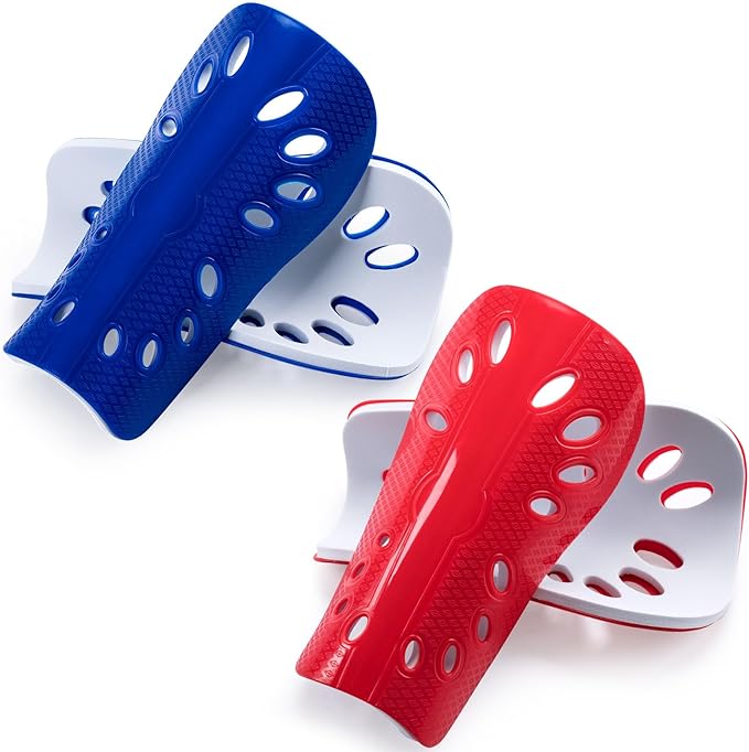 ANCIRS 2 Pair Soccer Shin Guards for Youth, Breathable Shin Guard Sleeves for Football Games, Protective EVA Cushion for Youth Men & Women