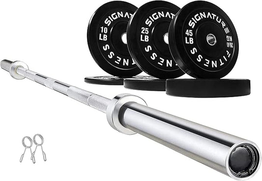 Olympic Bumper Plates Set, 2" Weight Plates for Strength Training & Weightlifting, Paris or Set or Set with Barbell, Multiple Options